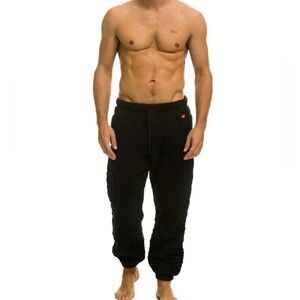 Aviator Nation QUILTED SWEATPANTS - BLACK size s